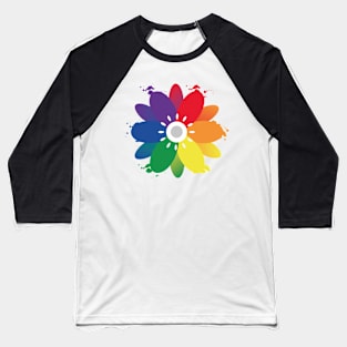 Flor orgullosa colores Baseball T-Shirt